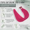 RUNATURE Itip Human Hair Extensions 18 Inch I Tip Hair Extensions Human Hair Hot Pink I Tip Hair Extensions Pink Human Hair I Tip Extensions Pre Bonded I Tip Hair Extensions Pink for Highlight 25g 25s