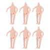 EXCEART Moveable Jointed Doll 6pcs Body Nude Naked Body Soldier Male Dolls Artist Drawing Manikin Action Figure Toys Joint Doll DIY Doll Accessory
