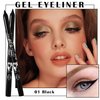 AIUEO 2PCS Black Eyeliner Waterproof Eyeliner Pencil Multifunctional Gel Eyeliner Pencils Lip Liner Long Lasting Eyeliner,lapiz de ojos a prueba de agua-01 Black