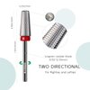 HYTOOS Fine 5 in 1 Nail Drill Bits, Safety Carbide Nail Bit, Straight Cut Tapered Drill Bits for Nails, 3/32 Two-way, Electric Manicure Drills Accessories