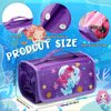 Bulyoou Doll Storage Organizer Display Case Compatible with All Dolls, Tote Carrying Case Organizer for Dolls, Clear View Hanging Case for Girls Christmas Birthday Gifts(Purple,Mermaid)