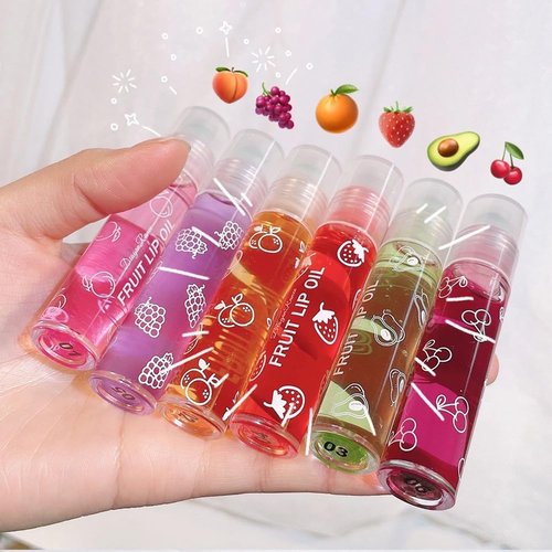 6pc Roll On Lip Gloss Set Moisturizing Lip Oil,No-Sticky Lip Gloss Lip Balm Lip Care,Fruit Flavoured Lip Oil For Dry Lip's Moisturizing Hydrating And Nourishing