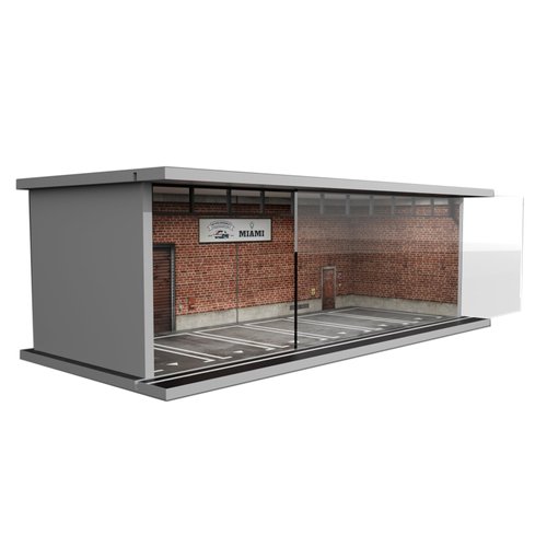 Hot Diecast Wheels Display Case - 1/64 Scale Die-cast Model Car Display Case with LED Light and Acrylic Cover, Hot Diecast Wheels Parking Garage Dioramas with 6 Parking Spaces(1/64-6Pred Brick)