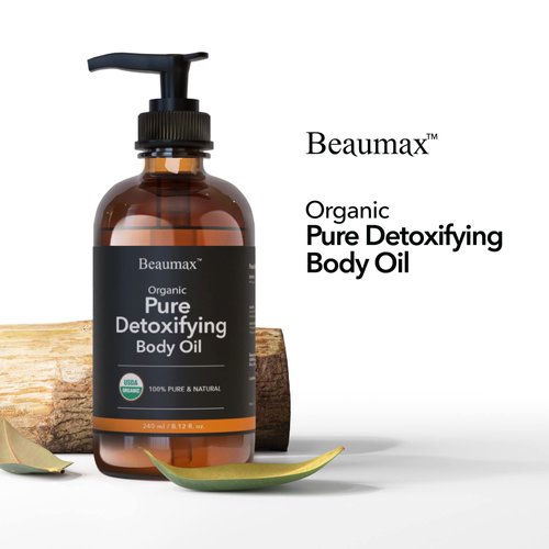 Beaumax Pure Detoxifying Body Oil - USDA Organic Body Oil 240ml/8.12 fl.oz