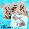30 Pcs Mini Stuffed Shark Animal Toys Small Plush Shark Toys Bulk Mini Shark Plush Keychain for Ocean Theme Party Favors Goodie Bag Fillers Birthday Gifts (Color Set 2)