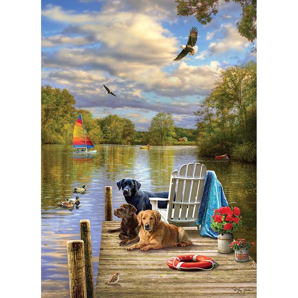 Cobble Hill 1000 Piece Puzzle - Dog Day Afternoon - Sample Poster Included