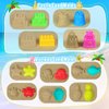 FUSPWEAO Collapsible Beach Toys Sand Toys for Kids, Sandbox Toys with 2 Collapsible Beach Buckets, Mesh Bags, Sand Molds, Sand Castle Toys for Beach, Travel Beach Toys for Kids 3-10