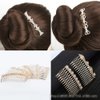 LETSP The most popular fashion Bridal hair accessories rhinestone pearl alloy hair comb wedding hairpin (07)