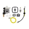 Carburetor Air Filter Fuel Line Spark Plug Tune-Up Kit For Echo PE-200 SRM-210 SRM-230 SRM-225 GT-200R GT-230 GT-231 PAS-230 PAS-231 PE-230 Weeder Weed Eater String Hedge Trimmer Brushcutter Edger