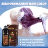 IIIMEIDU Hair Dye Shampoo 3 in 1 for Gray Hair, Herbal Ingredients Shampoo Black Hair Dye for Women Men, Grey Coverage Shampoo 500ml (Burgundy)