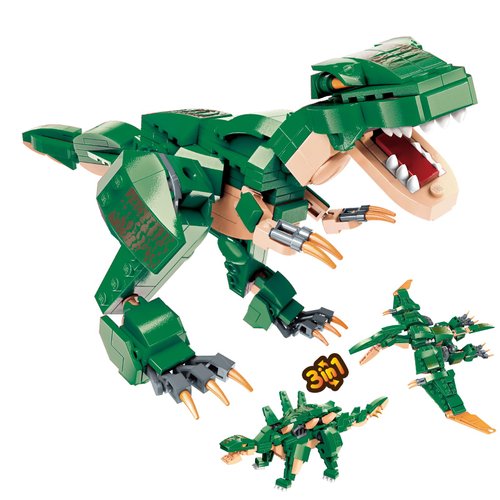 HSANHE STEM 3 in1 Dinosaurs Building Blocks Toys for Kids Age 6-10 Year Old, Compatible with Lego, Educational Building Sets Best Gifts for Boy 6-10 (287PCS)