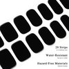 Drizzle Semi Cured Gel Nail Strips, Real Nail Polish Art Stickers (UV/LED Light Required), Glossy, Glitter, Solid Color, Full Nail Wraps Long Lasting, Nail Strips Decal for Women (Real Black)