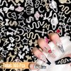 105 Pcs Silver+Gold Nail Gems Charms, Planet Crown Dollar Snake Dangle Star Bow Nail Charms 3D Nail Art Jewelry Alloy Rhinestones Gems+Charms for Nail Art DIY Jewel Accessories