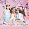 WERNNSAI Unicorn Birthday Party Hats - 12 PCS Unicorn Party Supplies Paper Cone Hats Party Headwear for Kids Girls Unicorn Party Decoration