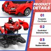 Vaofrean Remote Control Car for Kids,RC Cars for Boys Transformation Car Robot Toys with Controller, Hobby Racing Car Toys Christmas Birthday Gift for 3 4 5 6 7 8 9 Year Old Girls Boys (Red)
