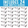 Playbees Space Shuttle Gliders - 24 Pack - Space Themed Party Favors & Birthday Supplies - Mini Ship Toys, Outer Space Decorations, Crafts, Games, Astronaut Shuttle Science Kits & Crafts for Kids
