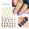 8 Sheets Star Nail Art Stickers Decals 3D Self-Adhesive Nail Art Stickers Star Designs Nail Art Decorations Stars Decals Manicure Accessories (Stars)