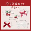 YAEISM Red Bow Hair Clips 12PCS Coquette Bows Cherry Hair Pins Lace Hair Bows Plaid Mini Bow Clips Cute Gingham Hair Bow Y2k Hair Clips for Girls Women