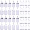 Duufin 40 Pieces Hand Sanitizer Holder Empty Travel Bottle Set Including 20 Pieces Hand Sanitizer Keychain Holders and 20 Pieces Reusable Flip Cap Travel Bottles for Hand Sanitizer, White
