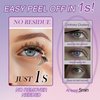 JoMay Self-Adhesive Lash Clusters,Press-On Lashes 10-16mm,Individual Lash Extension Kit with Tweezers,No Glue Needed,Natural DIY Eyelash Extension Kit (X1-10-16mm)