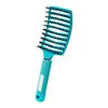 HairBrusher Wet & Dry No Pull Curved Vented Hair Brush, Styling Magical Brush Detangler for Kids & Women Can Adds Shine & Smooth Curly Thick Hair (Aqua)