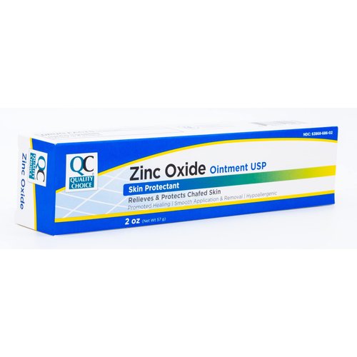 Quality Choice Zinc Oxide Ointment Skin Protectant 2oz Each (Pack of 3)