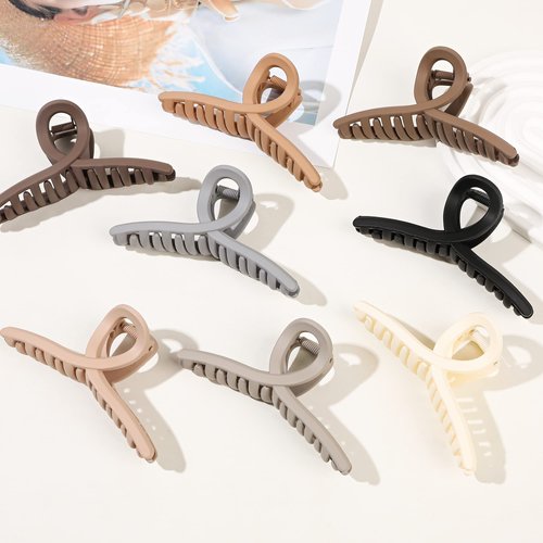 Claw Thick Hair Clips for Women - Big Butterfly Jaw Clips for Long and Curly Hair, Strong Hold Durable Matte Clamps