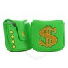 Cash is King High-MOI Mallet Putter Headcover, Heel Shaft, Green, Golf Head Cover
