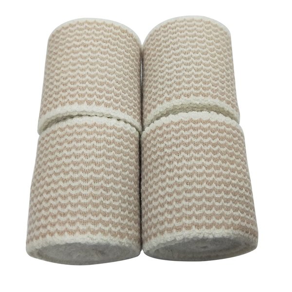 ZJCCTO Elastic Bandage 2 Pack. 4 Inches Wide x (13 to 15 ft. When Stretched) with Hook and Loop on Both Ends, Latex Free Bandage. Perfect Compression Wrap for Varicose Veins,Sprained Ankle