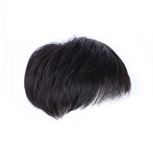 Uonlytech Black Wig Mens Headband Human Hair Toupee for Men, Human Hair Wigs Invisible Male Bald ...