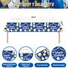 Blue Gold Birthday Party Decorations, 127PCS Happy Birthday Party Supplies Including Backdrop, Balloon Arch/Garland Kit, Tabblecloth, Banner for Men Women