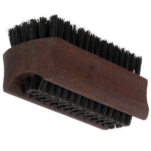 Redecker Natural Pig Bristle Nail Brush with Oiled Thermowood Handle, 3-3/4-Inches, Light