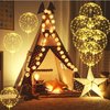 10 PACKS LED Bobo Balloons, Clear Light Up Balloons,Helium Glow Bubble Balloons with String Lights for Party Birthday Wedding Quinceanera Decorations (Warm White)
