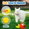 HOLYSTEED Squeaky Dog Toy for Small Dogs, Rubber Latex Puppy Toys Small Dog Toys, Soft Small Dog Squeaky Toys, Smile Face Squeaky Dog Balls Flat for Mini, Small Breeds