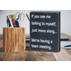 Esur Funny Office Desk Decor Box Sign,Engineered Wood - Home Office Decorations Supplies for Women - Cute Cubicle Desk Accessories