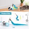 BABORUI 3.0 Upgraded Cat Interactive Toy with 2-Speed Adjustment, Remote Control Cat Enrichment Toys for Indoor Cats, Automatic Cat Toys with Feathers, Rechargeable Moving Cat Toy Car for Indoor Cats