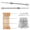 Muzata 20Pack Cable Railing Kit Hand Swage Threaded Stud Tensioner for 1/8" Cable for 4x4 2x2 Wood Metal Post Deck Stair Cable Railing Hardware T316 Stainless Steel CR39 CA6