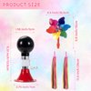 Kids Bike Horn Set, Children Bicycle Bell with 2 Pcs Bike Handle Streamers, and Windmill Kid Bike Accessories for Girls or Boy(Red)