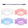 siyuwuro 5Pcs ABS Makep Palette Nail Painting Palette with Stainless Steel Stirring Rod Nail Tool Set, Nail Art Polish Painting Mixed Color Palette