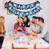 BIEUFBJI Video Game Happy Birthday Banner (Blue) Gaming Birthday Party Decorations for Kids Player Gaming Themed Party Decorations Assembled