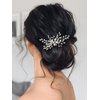 SWEETV Bride Silver Wedding Hair Comb Crystal Hair Accessories with Rhinestone Bridal Hair Clip Sparkly Hair Piece Gem Hair Accessories for Women and Girls