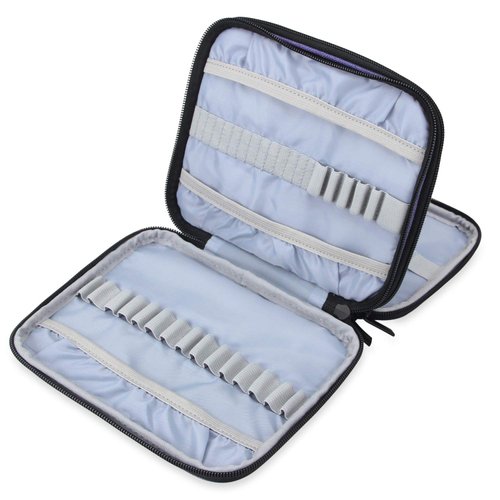 Teamoy Organizer Case for Interchangeable Circular Knitting Needles, Crochet Hooks and Knitting Accessories, Keep All in Place and Easy to Carry, Purple (No Accessories Included)