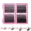 Selawasty Lash Clusters 640pcs Natural Lash Extension Individual Cluster Eyelash Russian Lash Clusters Individual Lashes Eyelash Clusters Natural Look Eyelashes for DIY at Home(9-16MM,30D,40D,50D,60D)