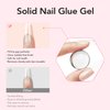 Curvlife Soft Gel X Nails Curvlife Solid Nail Glue Gel - 15g Nail Gel for Press On Nails, Upgrade 3 in 1 Nail Gel for Fake Nails Soft Gel Full Cover Nail Tips For Nail Strengthen UV Light Cured