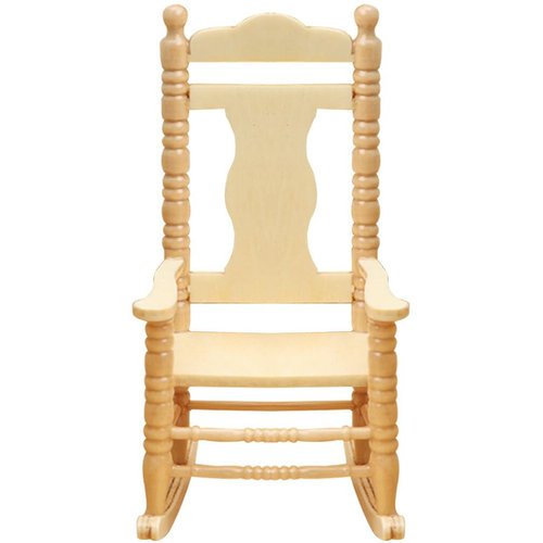 jojofuny Wooden Dollhouse Rocking Chairs 1:12 Scale Christmas Model Chairs Miniature Wooden Rocking Chairs for Dollhouse Accessories Furniture Decoration