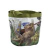 Jurassic World Dinosaurs Collapsible Nylon Basket Bucket Tote Bag (One Size, Green)
