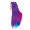 Hairginkgo Mannequin Head 26"-28" Super Long Synthetic Fiber Hair Manikin Head Styling Hairdresser Training Head Cosmetology Doll Head for Cutting Braiding Practice with Clamp (Colorful)