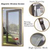 Adjustable DIY Magnetic Window Screen Max 55”H x 36”W Fits Any Size Smaller DIY Easy Installation (White)