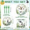 One Lucky Duck Party Supplies - 96PCS Mallard Duck Plates and Napkins Tableware Set Includes 9'' Plates 7'' Plates Napkins Forks Duck Hunting Themed Baby Shower Party Supplies Serves 24 Guests