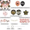 New Years Eve Party Supplies 2025 Set of 42, Happy New Year Decorations 2025 Balloons 12 Inch/18 Inch, Happy New Year Banner, 12 Inch Confetti Balloons, Cupcake Topper, New Years Decorations 2025